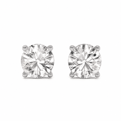 14K White Gold 3.0 CTTW Lab Grown Diamond Stud Earrings