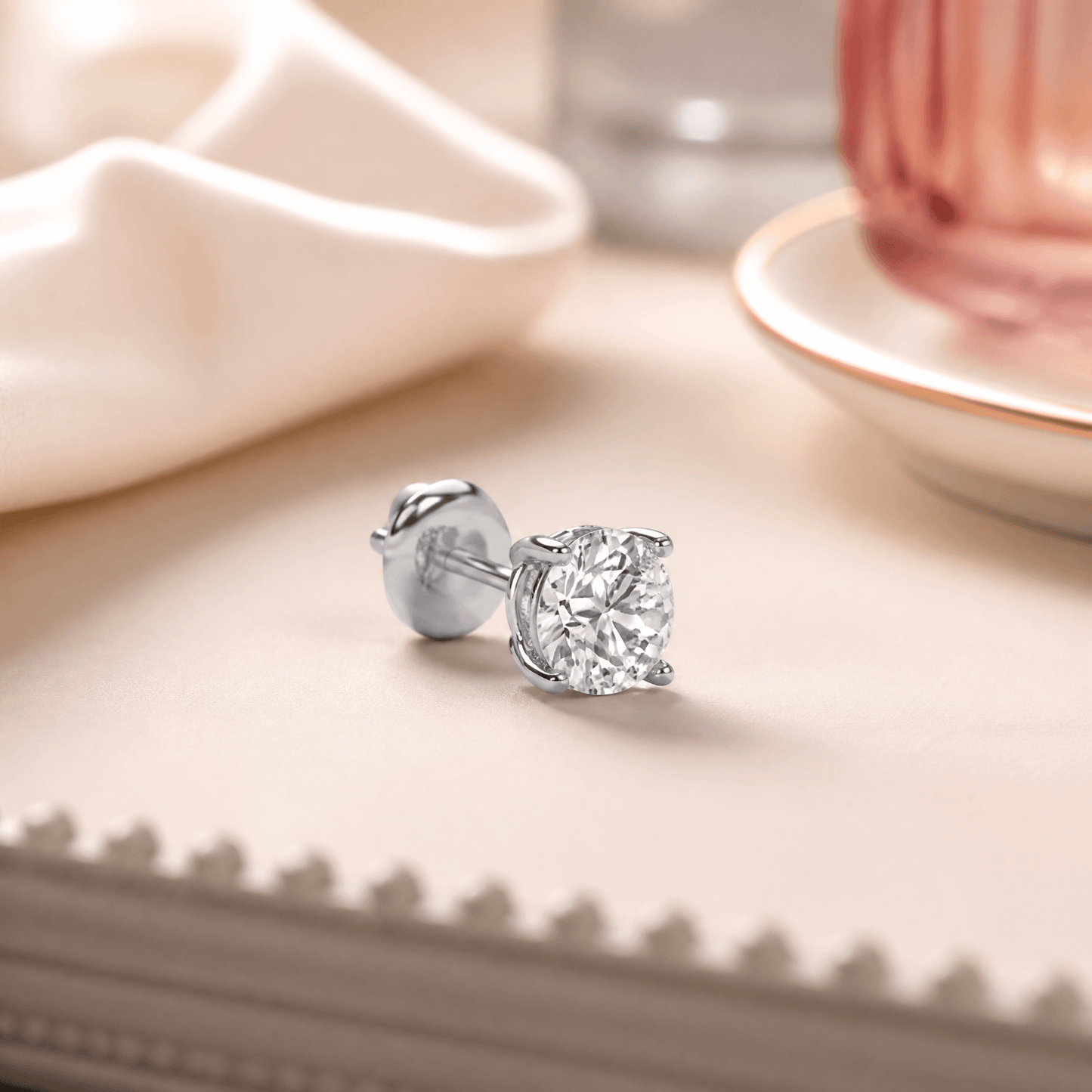 14K White Gold 3.0 CTTW Lab Grown Diamond Stud Earrings