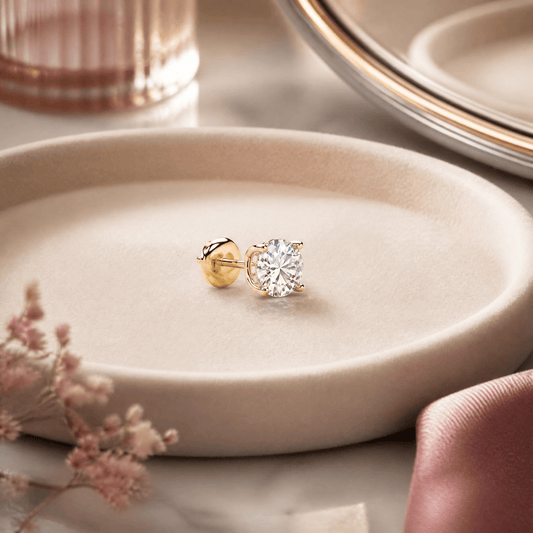 14K Gold 3.0 CTTW Lab Grown Diamond Stud Earrings