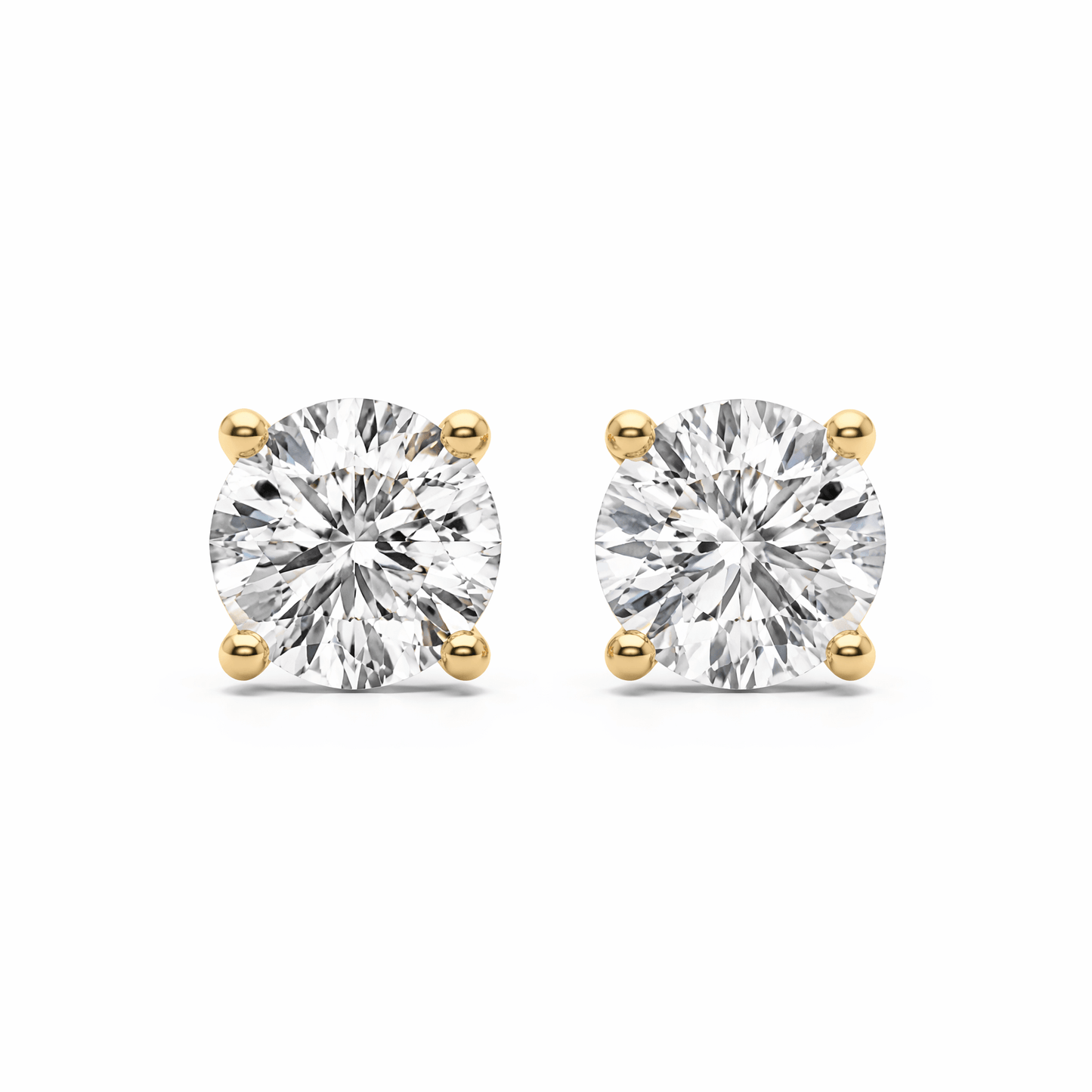 14K Gold 3.0 CTTW Lab Grown Diamond Stud Earrings