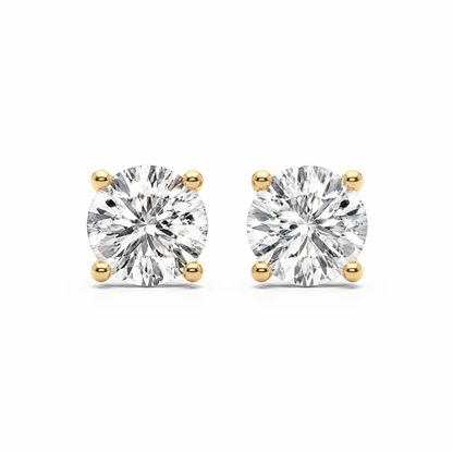 14K Gold 3.0 CTTW Lab Grown Diamond Stud Earrings