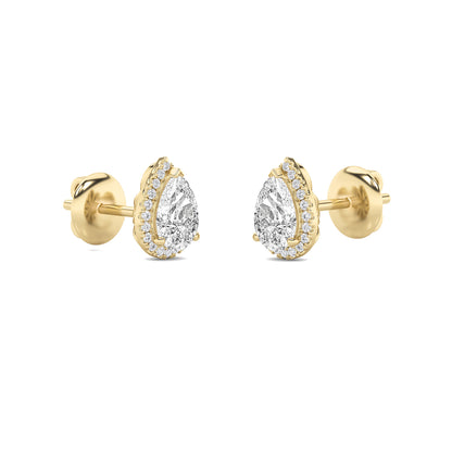 14K Gold 3.0 CTTW Lab Grown Diamond Pear Stud Earrings