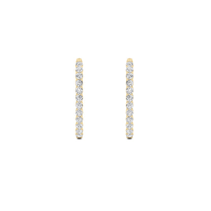 14K Gold 5.0 CTTW Lab Grown Diamond Round Hoop Earrings