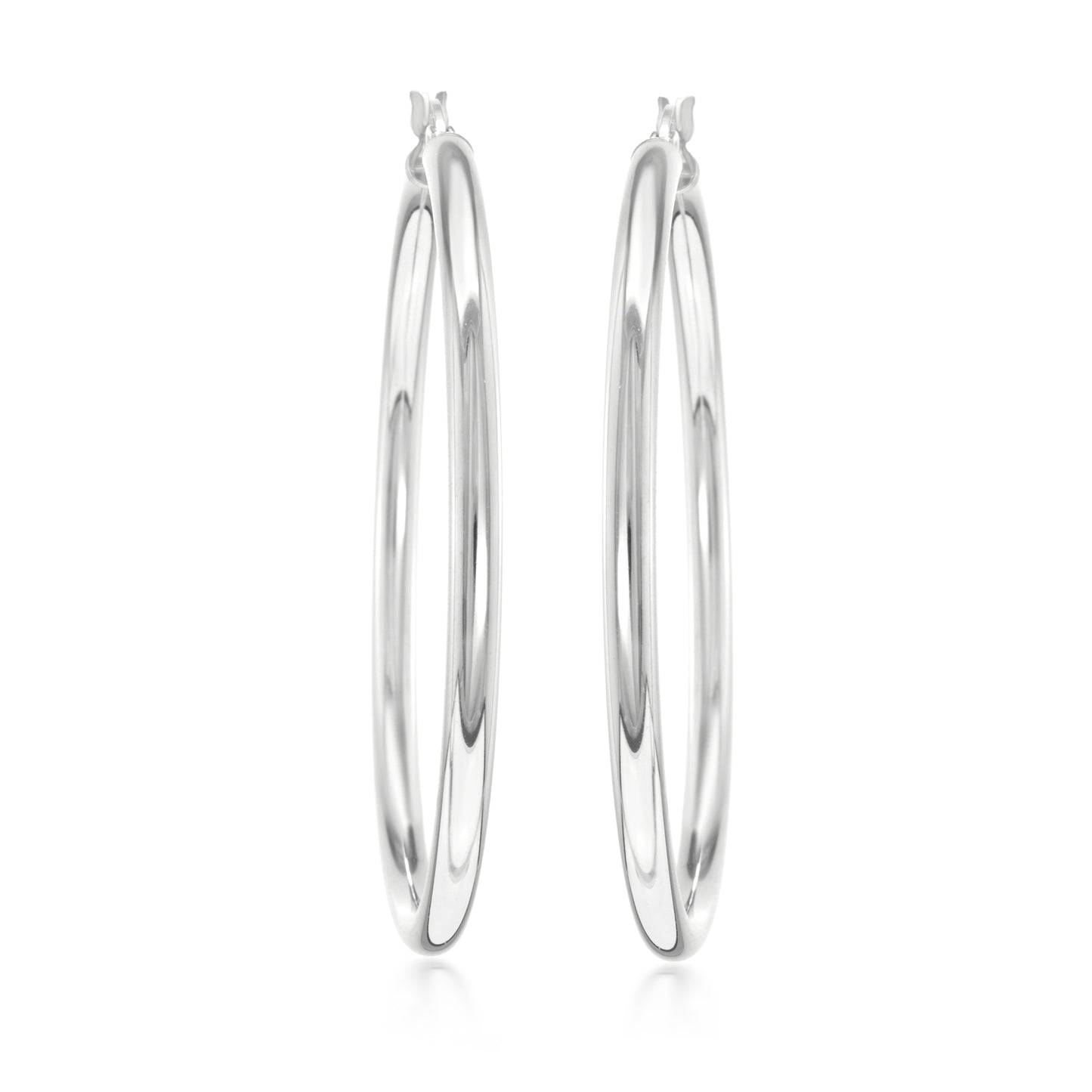 Judy Crowell Jewelry Sterling Silver Large Hoop Earring