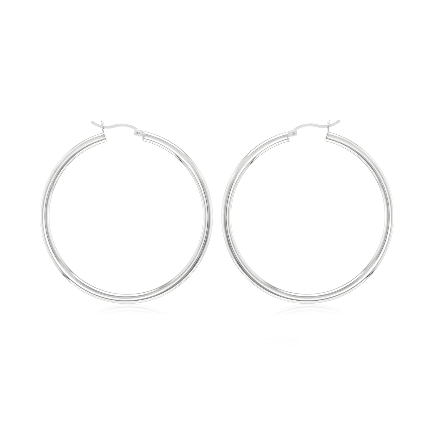 Judy Crowell Jewelry Sterling Silver Large Hoop Earring