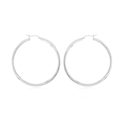 Judy Crowell Jewelry Sterling Silver Large Hoop Earring