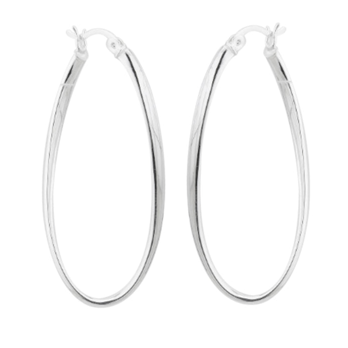 Judy Crowell Jewelry Sterling Silver Twist Hoop Earrings