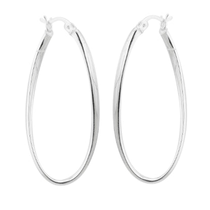 Judy Crowell Jewelry Sterling Silver Twist Hoop Earrings