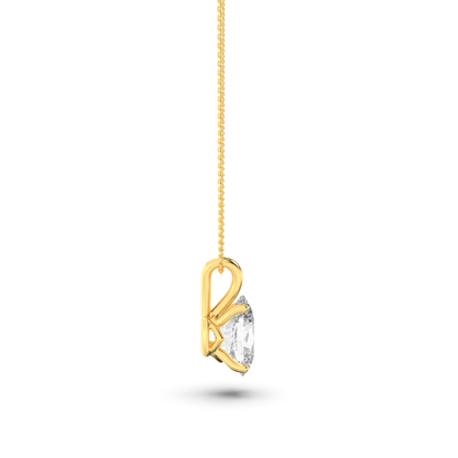 14K Gold 3.0 CTTW Lab Grown Diamond Oval Pendant Necklace