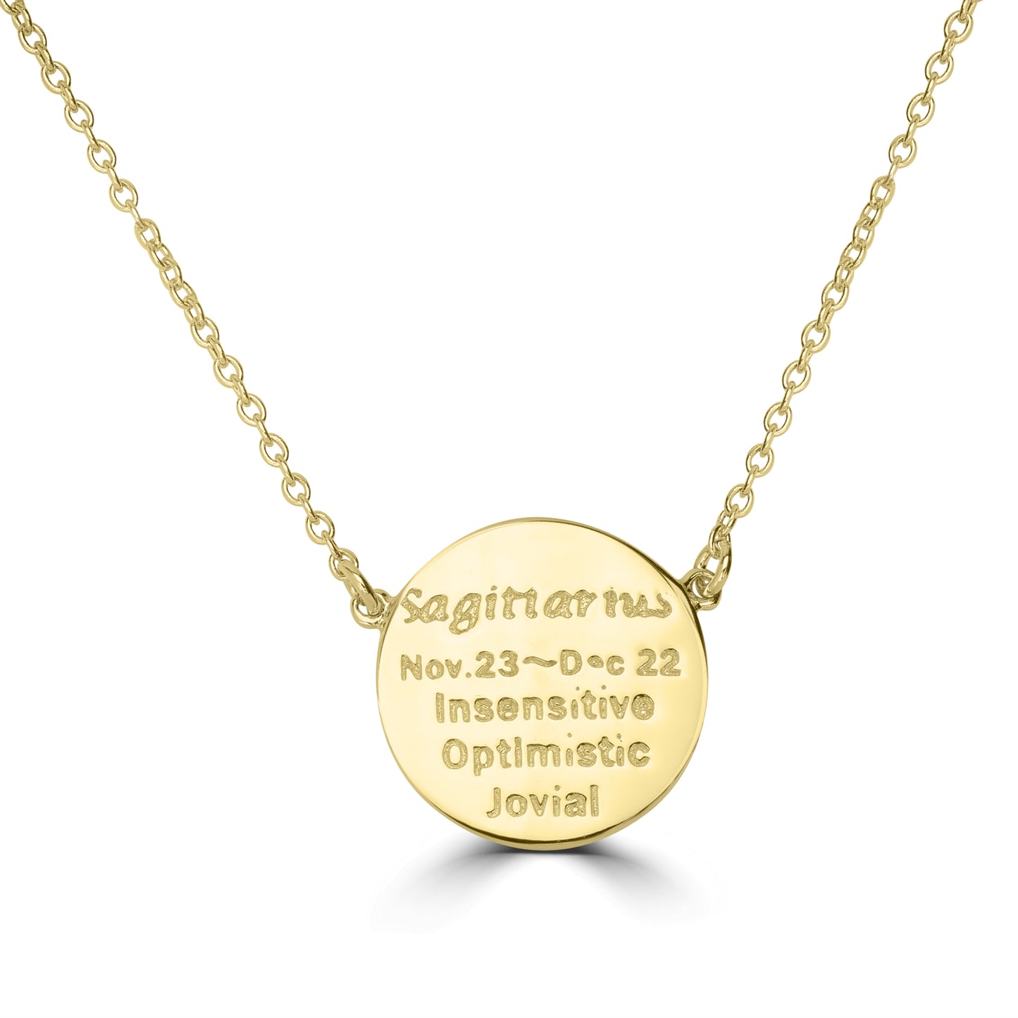 14K Gold Over Brass Sagittarius Zodiac Crystal Pendant Necklace, 16 to 20 Inches