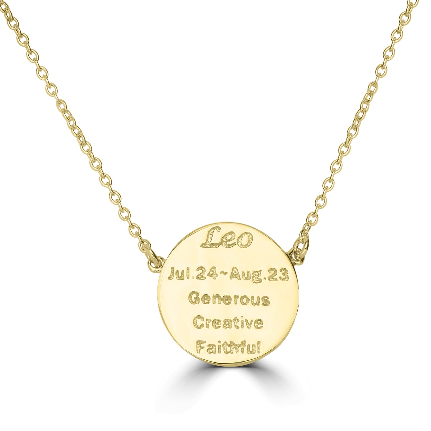 14K Gold Over Brass Leo Zodiac Crystal Pendant Necklace, 16 to 20 Inches