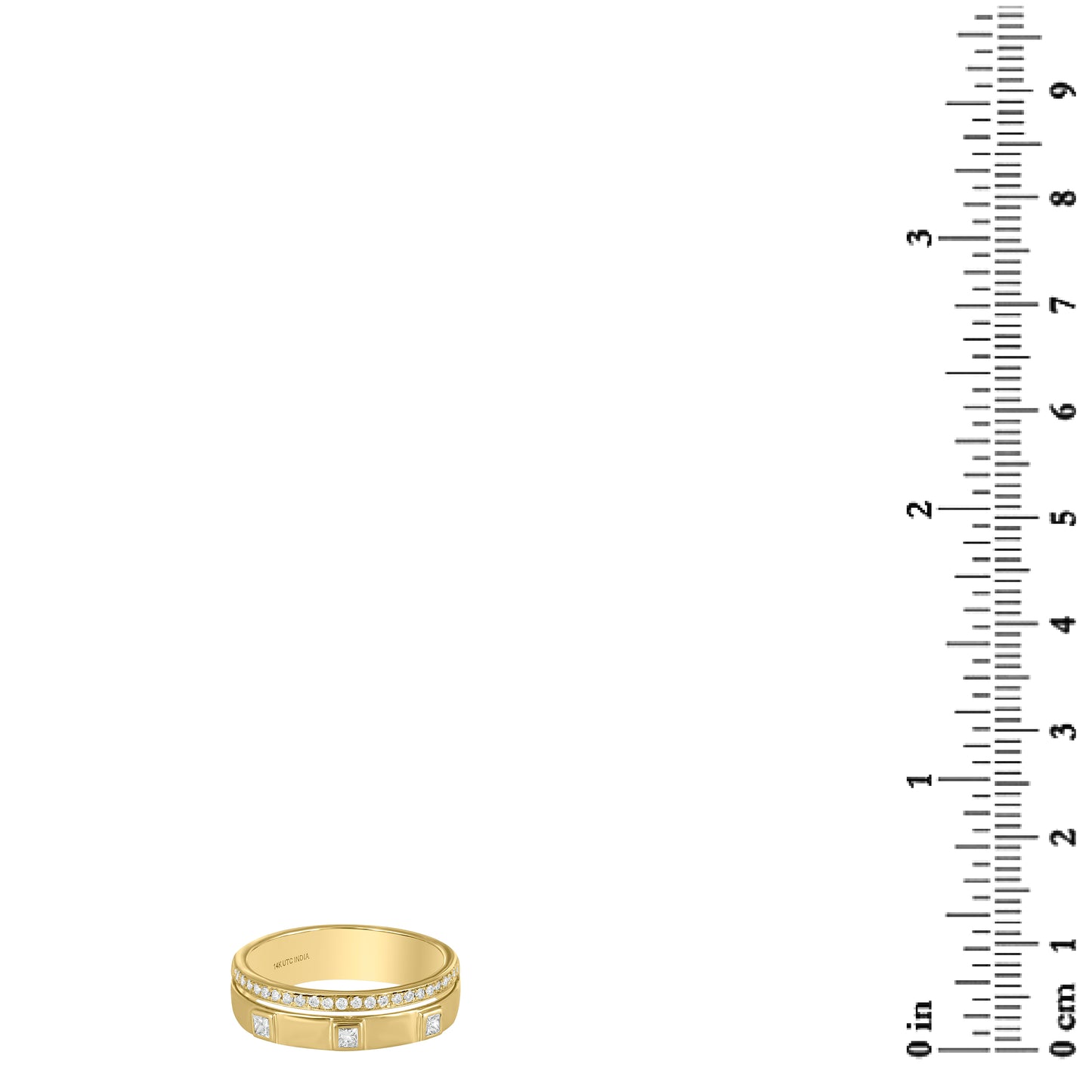 14K Gold Round Diamond Band Ring, .24 Carat, Sizes 6 to 8