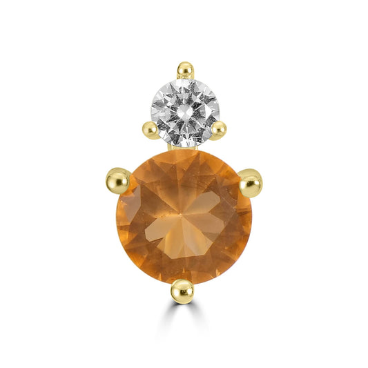 Bob Mackie Jewelry 14K Gold Over Brass Dark Champagne and White Cubic Zirconia Stud Earrings