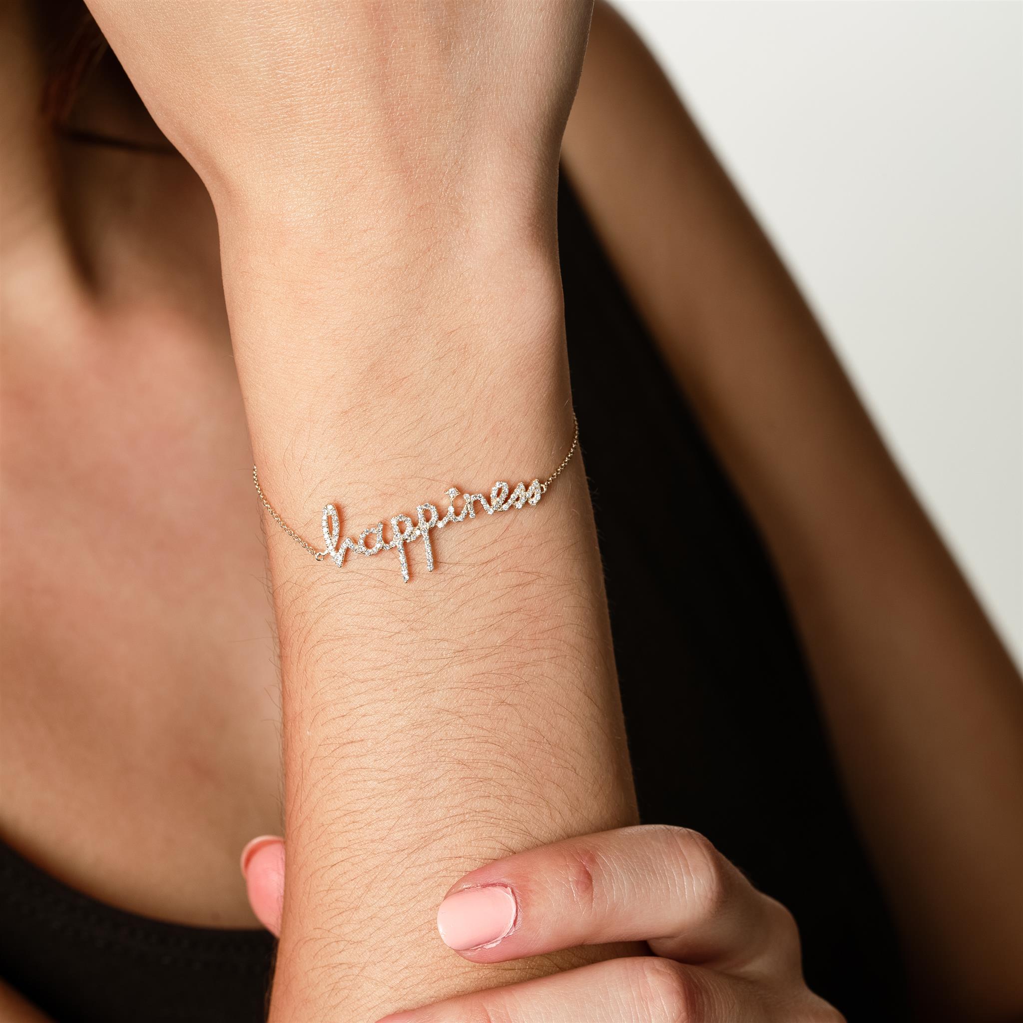 【HYERES LOR】Happiness 14K H bracelet HYERES LOR】Happiness 14K H bracelet 14K Yellow Gold Initial