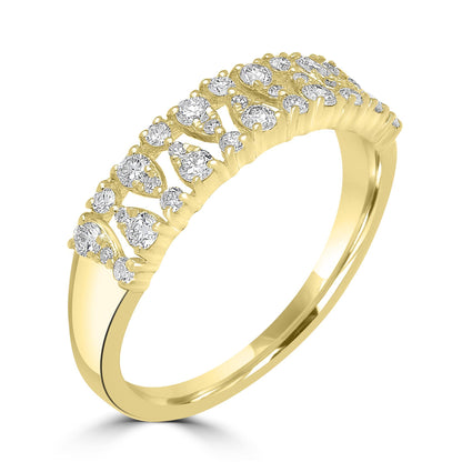 14K Gold Round Diamond Eternity Ring, .43 Carats, Sizes 6 to 8