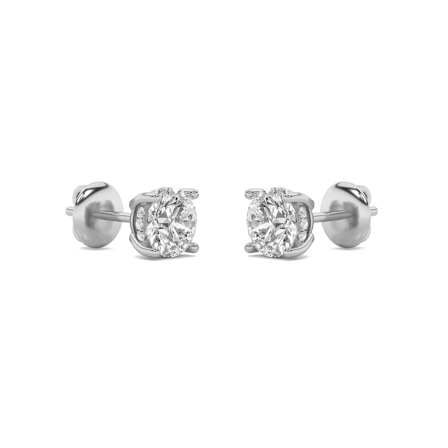14K White Gold 3.0 CTTW Lab Grown Diamond Stud Earrings
