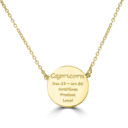 Gemistry 14k Gold Over Sterling Silver Capricorn Zodiac Crystal Pendant Necklace, 16 Inches