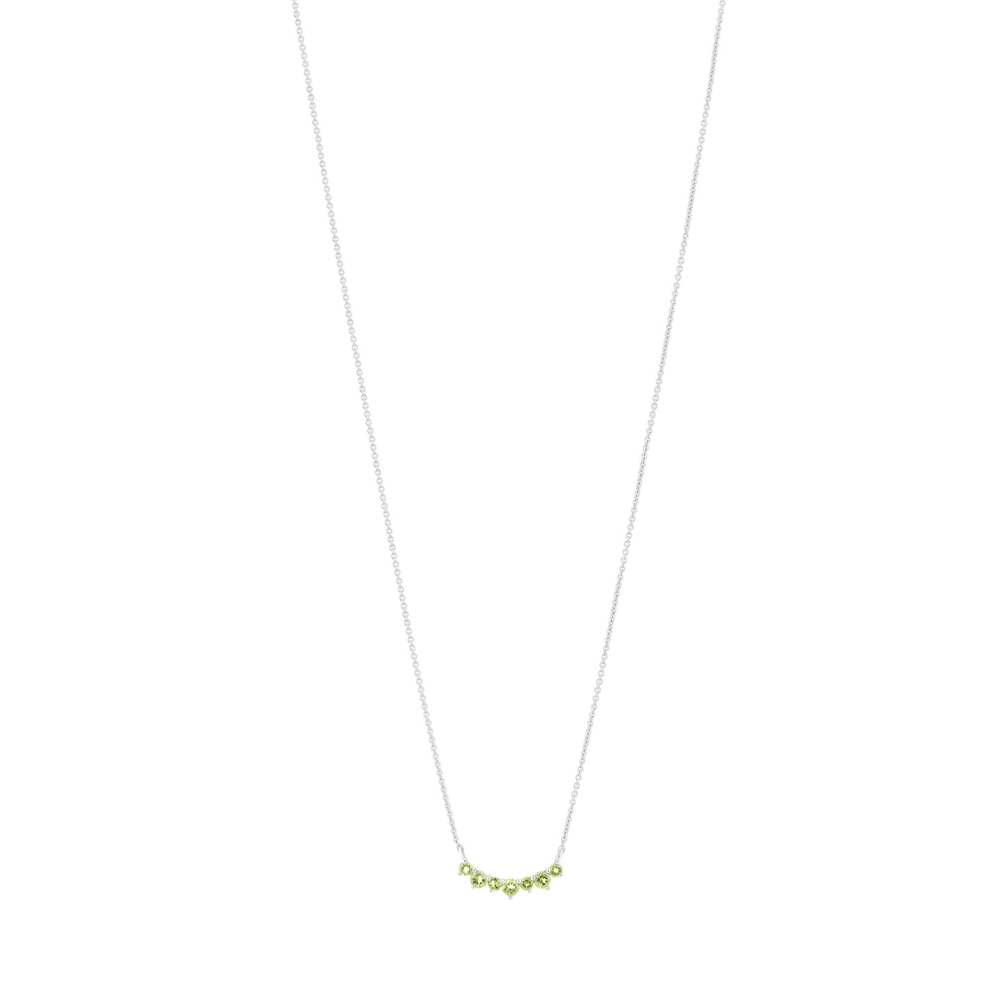 Gemistry Womens or Girls 14K Gold Girl Genuine Peridot Stone Pendant Necklace with 18 Inch Cable Chain Birthstone Jewelry Gift For Her Birthday | Wedding | Anniversary