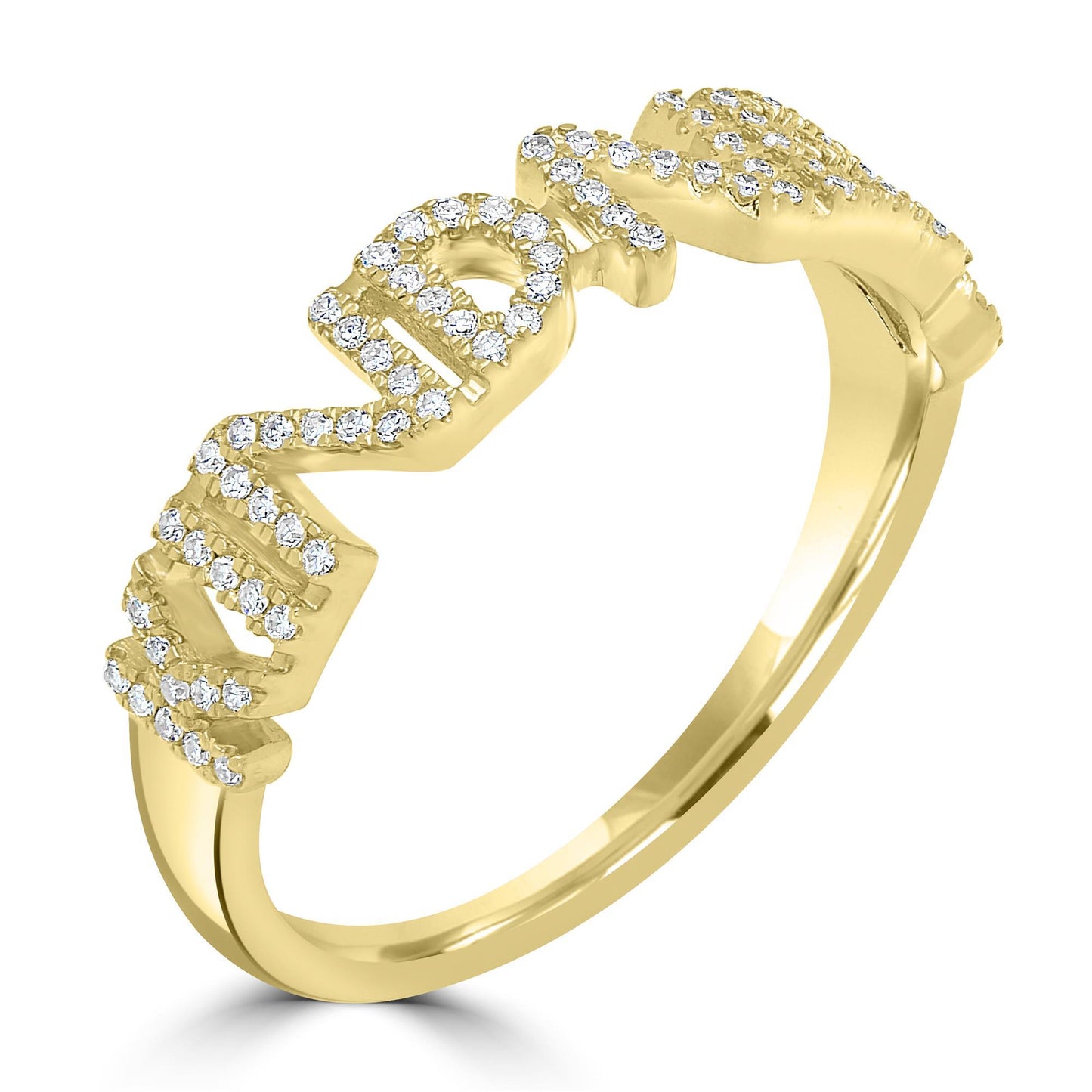 14K Gold Round Diamond Kindness Ring, .15 Carats, Sizes 6 to 8