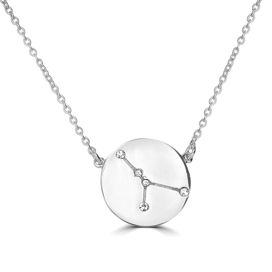 Gemistry Sterling Silver Cancer Zodiac Crystal Pendant Necklace, 16 Inches