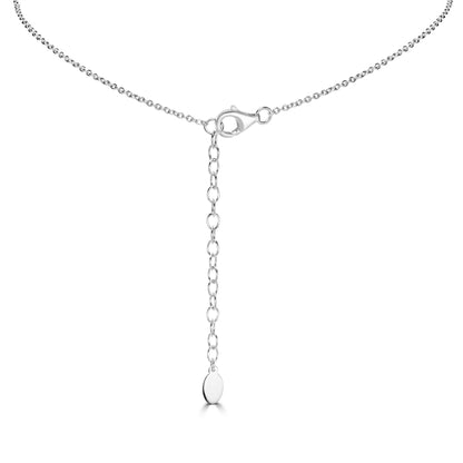 Kathy Levine Sterling Silver Cubic Zirconia Princess Cut Necklace