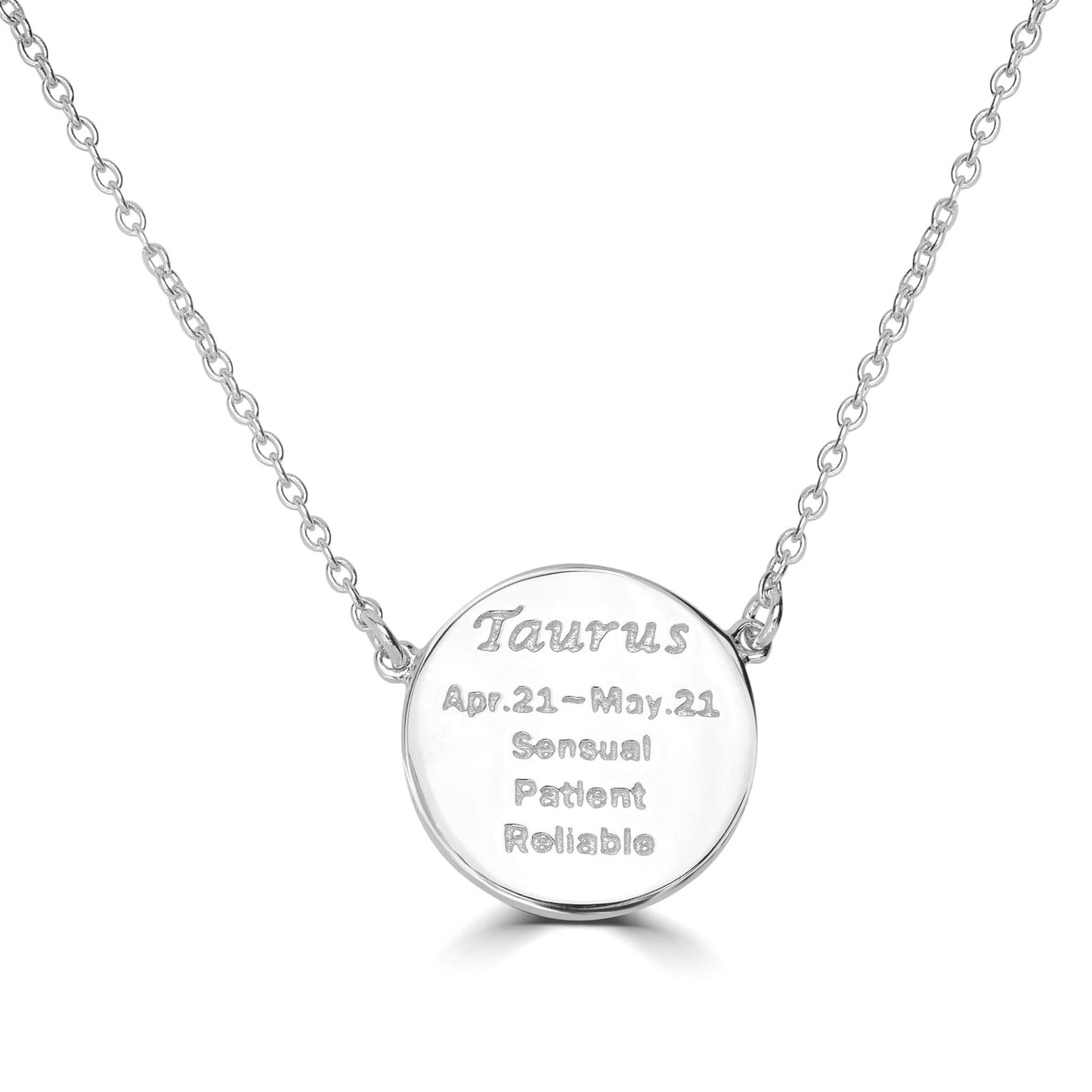 Gemistry Sterling Silver Taurus Zodiac Crystal Pendant Necklace, 16 Inches