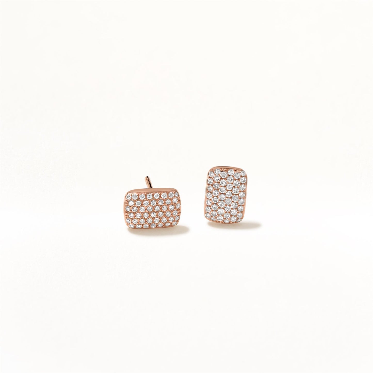 14K Rose Gold 0.25 Carat Round Diamond Stud Earrings