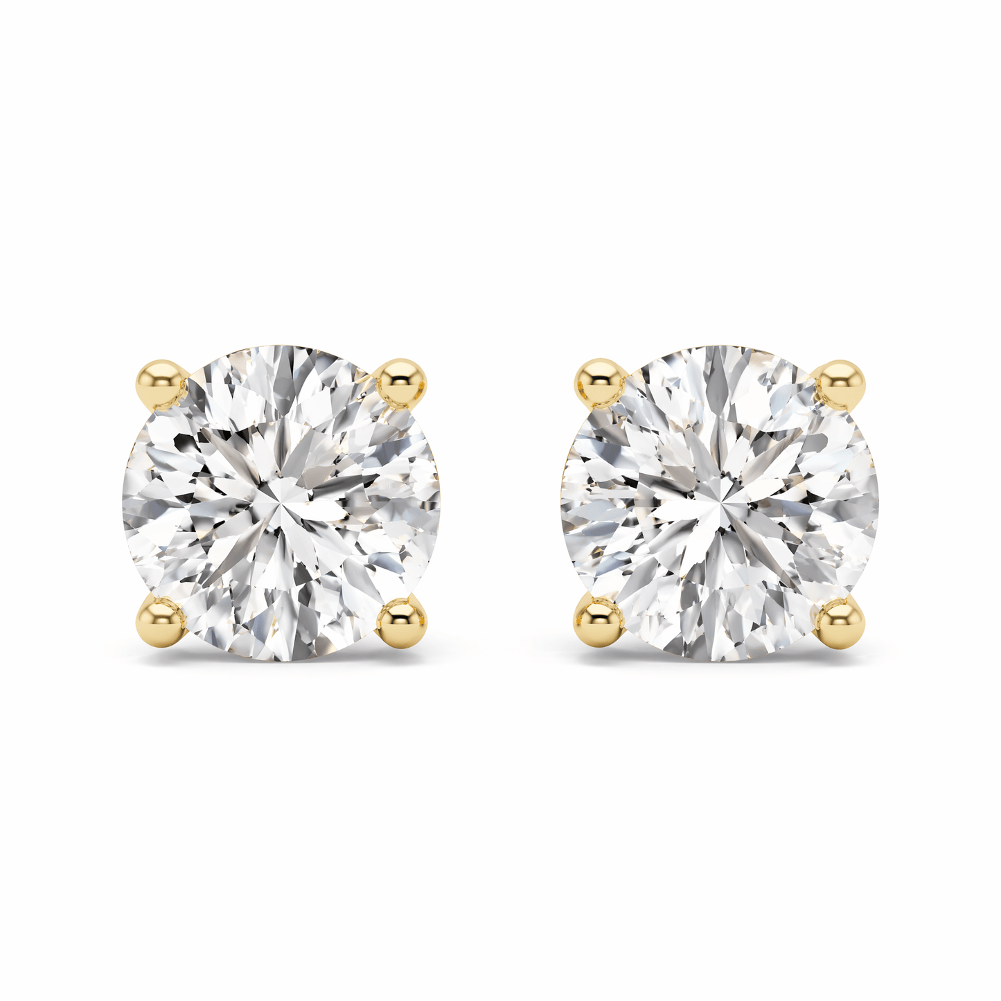 14K Gold 1.0 CTTW Lab Grown Diamond Stud Earrings