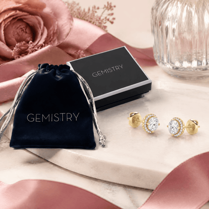 14K Gold 1.0 CTTW Lab Grown Diamond Round Stud Earrings